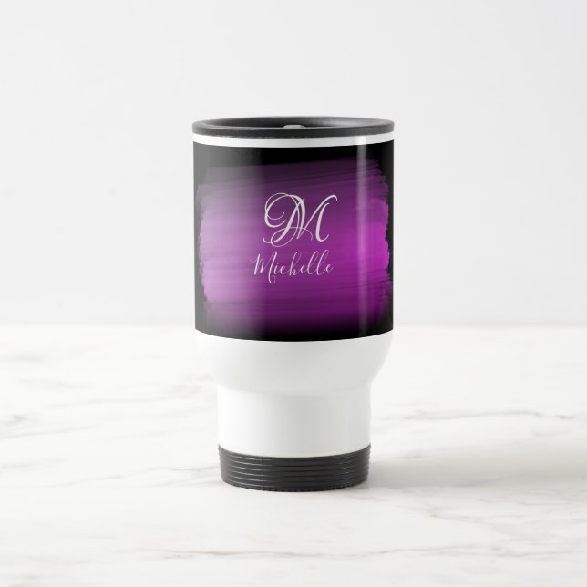 Taza De Viaje Rosa y negro monogramados (Centro)