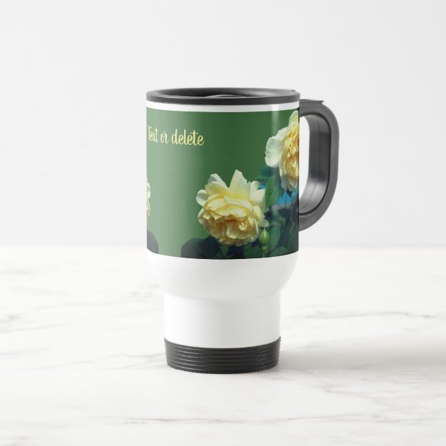 Taza De Viaje Rosas amarillas personalizadas (Anverso derecho)