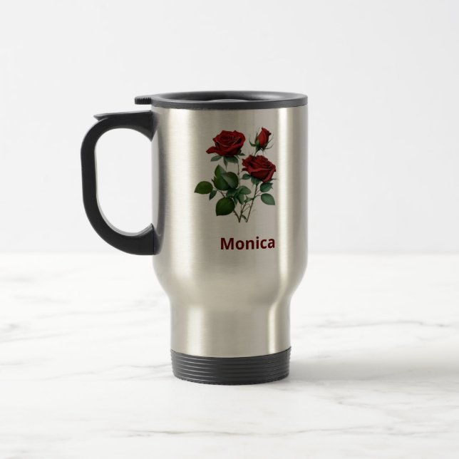 Taza De Viaje Rosas Día de San Valentín personalizado 22oz (Izquierda)