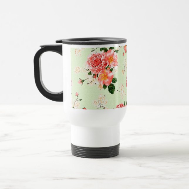 Taza De Viaje Rosas florales (Izquierda)