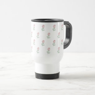 Taza De Viaje Rosas Rojas, Patrón De Rosas, Flores