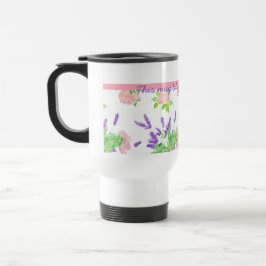 Taza De Viaje Rosas rosadas nostálgicas y sabores de lavanda del