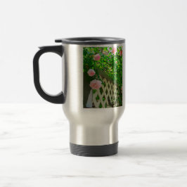 Taza De Viaje Rosas rosas y celosías rosas - Viñedo de Martha