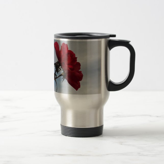 Taza De Viaje Roses rojos contra un brillante cielo azul (Derecha)