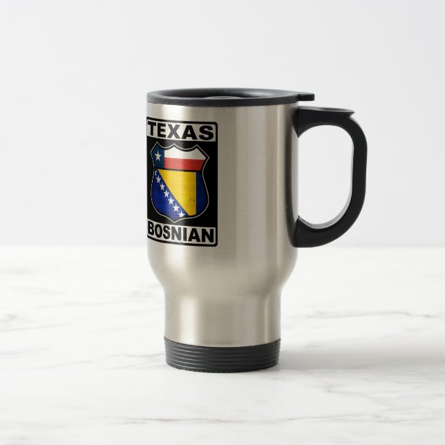 Taza De Viaje Rótulo bosnio-americano de Texas (Derecha)