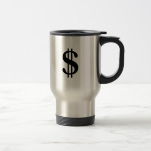 Taza De Viaje Rótulo de dólar