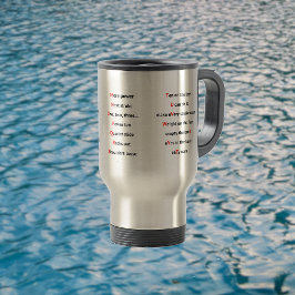 Taza De Viaje Rowers Alphabet divertido A a Z