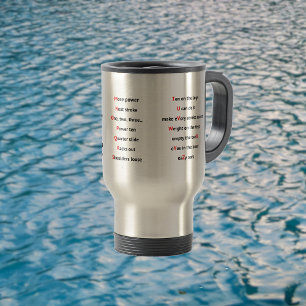 Taza De Viaje Rowers Alphabet divertido A a Z