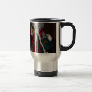 Taza De Viaje Royal Plaid Hohoho Santa Merry Navidad
