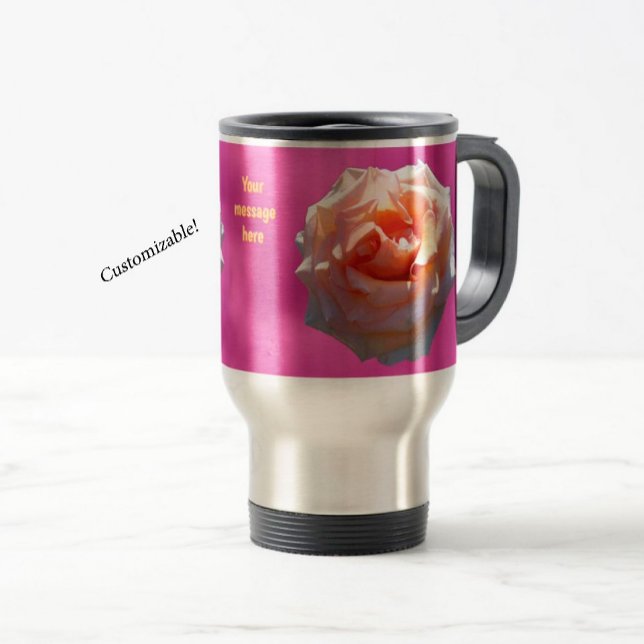 Taza De Viaje Rubor de Rosa Personalizable (Subido por el creador)