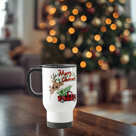 Taza De Viaje Rudolph Merry Christmas - Personalized Travel Mug