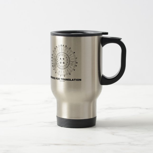 Taza De Viaje Rueda de codón de ARN codificada para traducción H (Derecha)