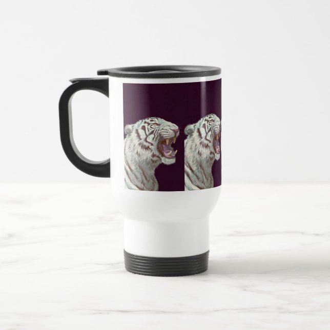 Taza De Viaje Rugido de Tigre Blanco (Izquierda)