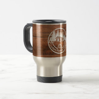 Taza De Viaje Rustic Cottage Cabin Barn | Custom Family Name