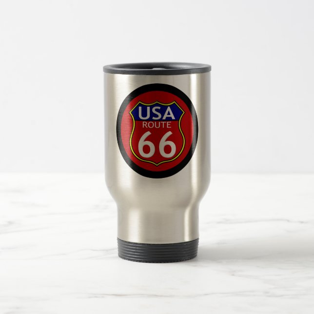 Taza De Viaje Ruta 66 Mug de viaje (Centro)