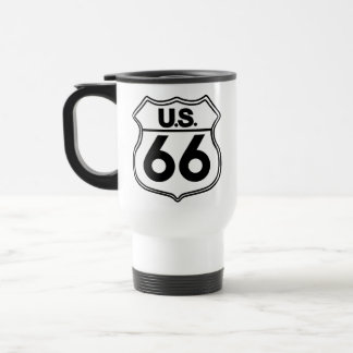 Taza De Viaje Ruta de EE. UU. 66 Blanco