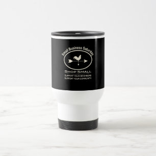 Taza De Viaje Sábado de Pequeña Empresa Ivory Weathervane