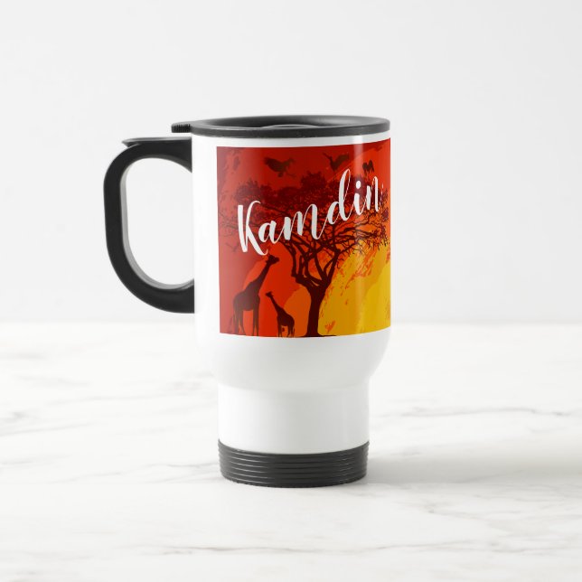 Taza De Viaje Safari Gi africana, tazón de café personalizado de (Izquierda)