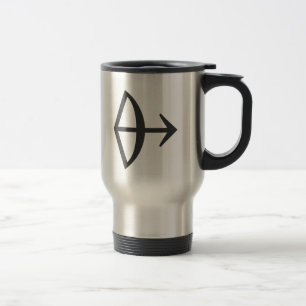 TAZA DE VIAJE SAGITTARIO, RÓTULO ZODIACAL