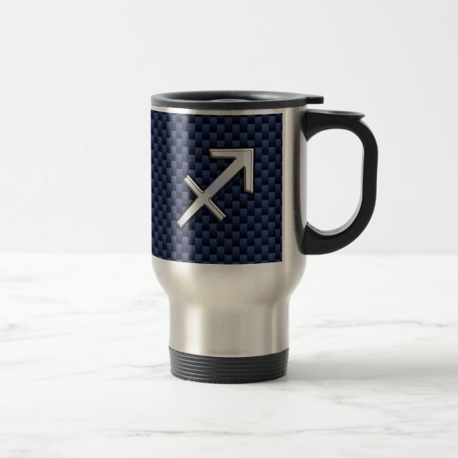 Taza De Viaje Sagittarius Zodiac Symbol Impresión de fibra de ca (Derecha)