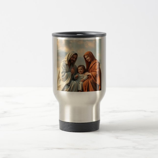 Taza De Viaje Sagrada Familia Jesús María y José Steel Mug (Centro)