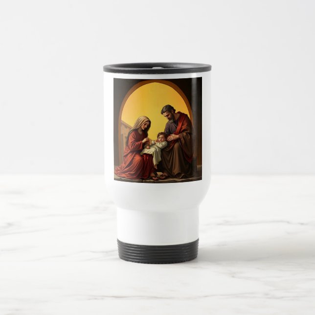 Taza De Viaje Sagrada Familia, Niño Jesús María y Joseph Travel  (Centro)