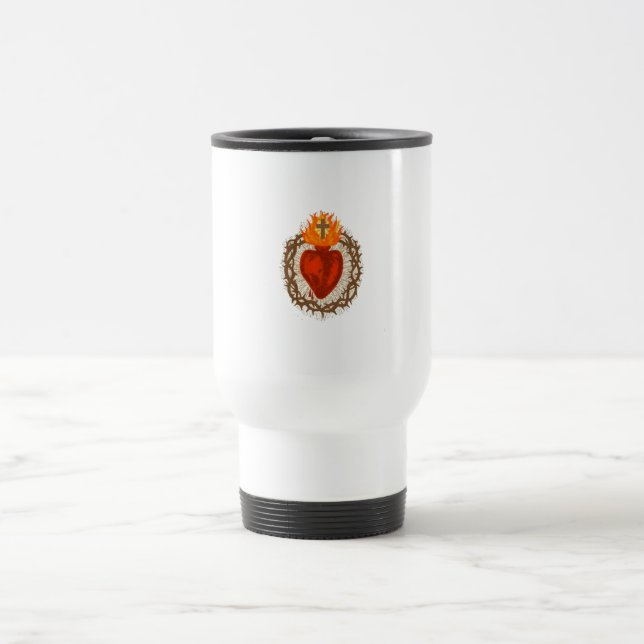 Taza de viaje Sagrado Corazón de Jesús (Centro)