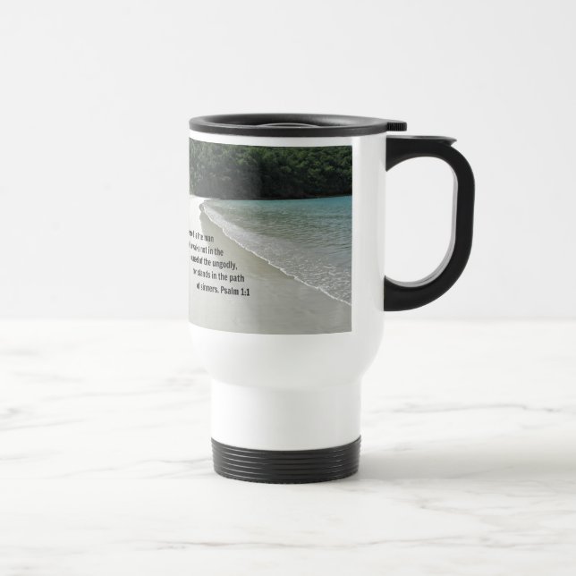 Taza De Viaje Salmo 1:1 Bendito es el hombre... (Derecha)