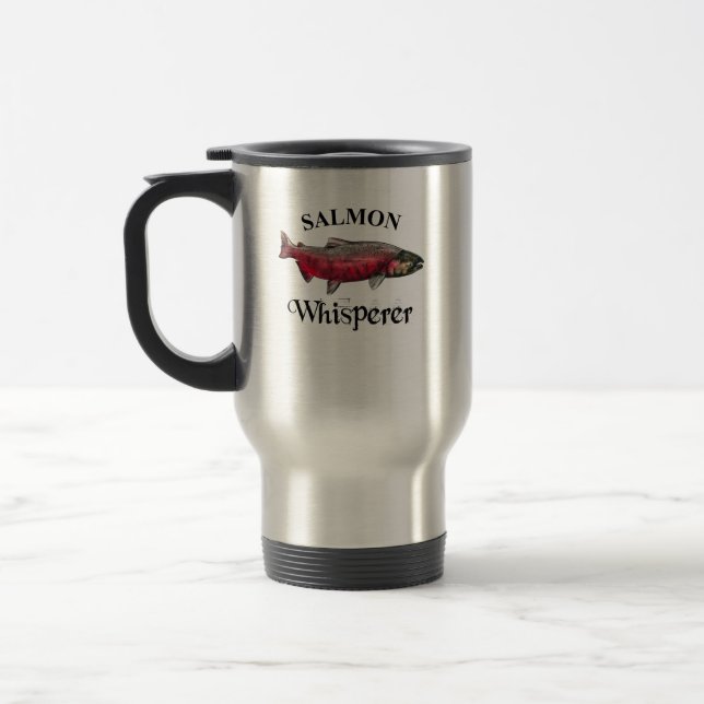 Taza De Viaje Salmon Whisperer Light Bog Mug (Izquierda)