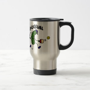 Taza De Viaje Salmuera divertida que juega Pickleball