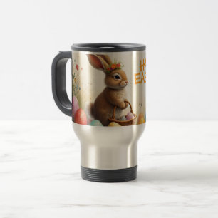 Taza De Viaje Saludos de primavera del conejo de Pascua