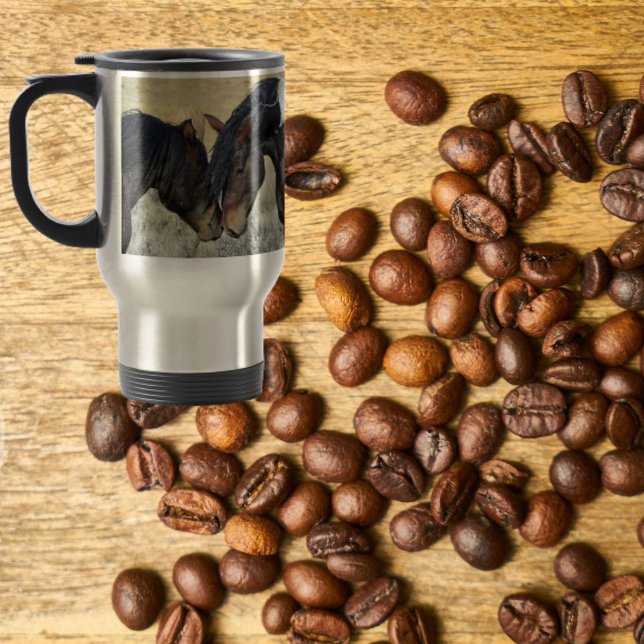 Taza De Viaje Salvajes Caballos Mustang de viaje nuzzling Mug 14 (Subido por el creador)