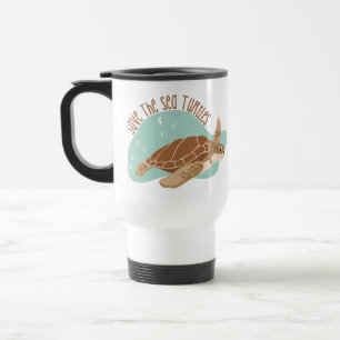 Taza De Viaje Salvar tortugas marinas