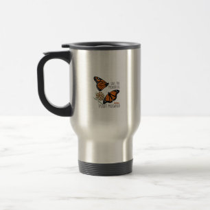 Taza De Viaje Salven A Los Monarcas Flor De Mariposa Graciosa