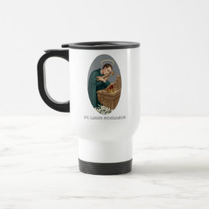 Taza De Viaje San Luis IX de Francia Santo Católico Sanador