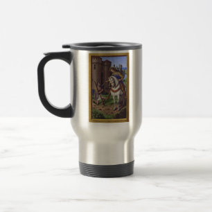 Taza De Viaje San Martín de Tours cortando su capa en dos