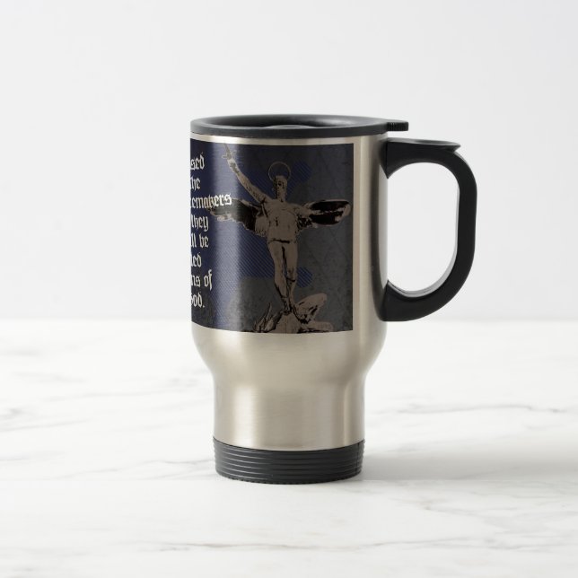 Taza De Viaje San Miguel - santo patrón de los oficiales de (Derecha)
