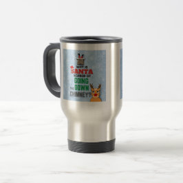 Taza De Viaje Santa Claus chimenea copos de nieve chiste diverti