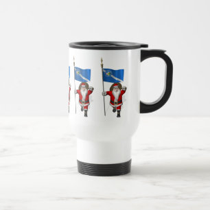 Taza De Viaje Santa Claus Con El Diseño De Las Vegas