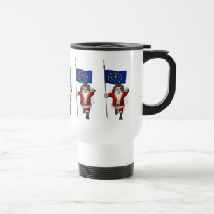 Taza De Viaje Santa Claus Con El Encargado De Indiana