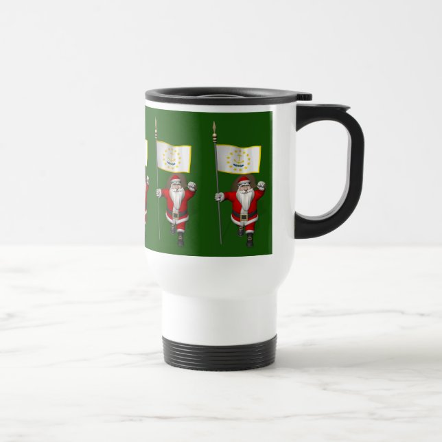 Taza De Viaje Santa Claus Con El Fin De La Isla Rhode (Derecha)