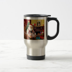 Taza De Viaje Santa en casa - Pugs (dos)