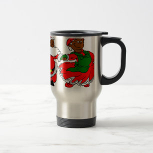 Taza De Viaje santa negra mrs claus