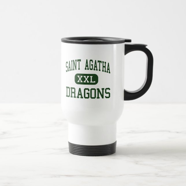 Taza De Viaje Santo Agatha - dragones - alto - Redford Michigan (Derecha)