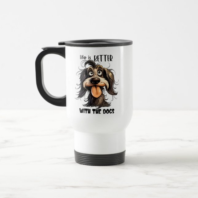Taza De Viaje Sarcasmo de perros más salvavidas (Izquierda)