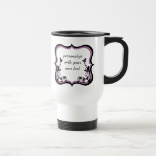 Taza De Viaje Sassy Floral Frame Mug, Purple