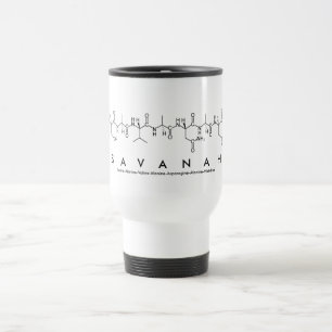 Taza De Viaje Savanah peptide nombre mug