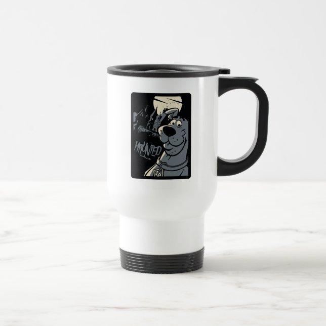 Taza De Viaje Scooby-Doo Noir Obstaculizado Gráfico de la mansió (Derecha)