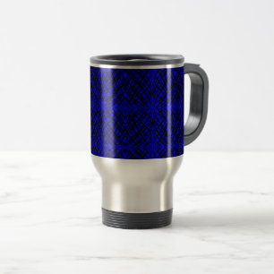 Taza De Viaje Scribe simple Tejido Espejo Azul