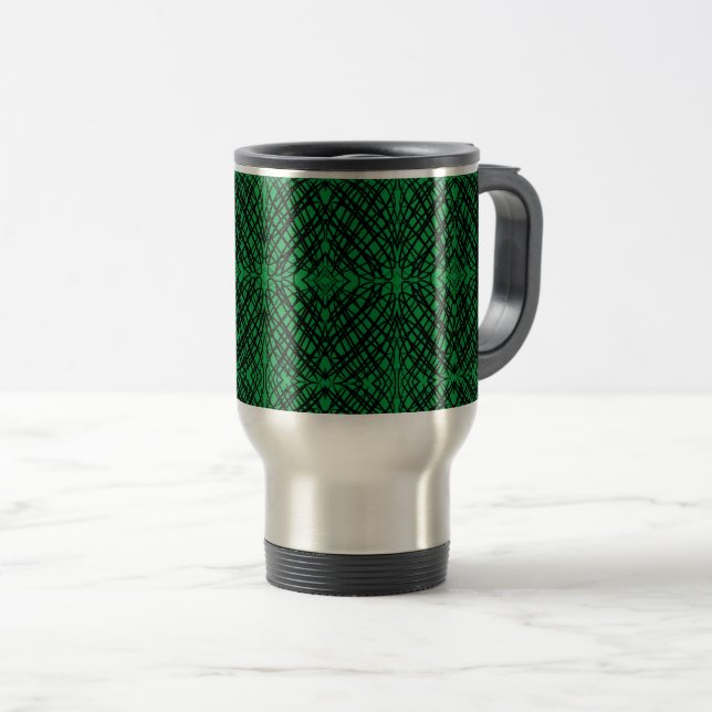 Taza De Viaje Scribe simple | Tejido Espejo | Verde | (Anverso derecho)